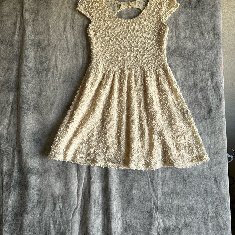 JESSICA SIMPSON WOMANS ANTIQUE WHITE SLIP KNEE LENGTH DRESS SZ LARGE - Picture 12 of 16